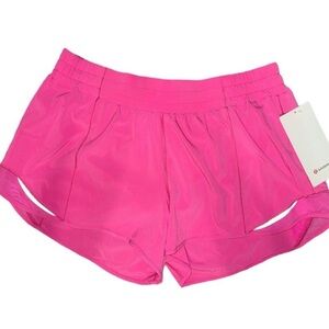 lululemon athletica Sonic Pink Hotty Hot shorts. Size 6.